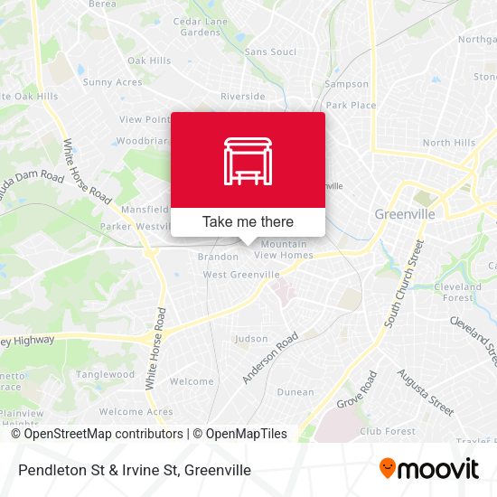 Mapa de Pendleton St & Irvine St