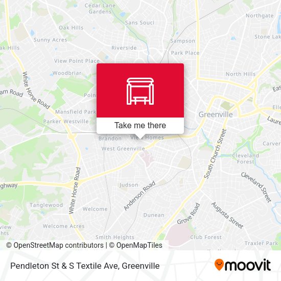 Mapa de Pendleton St & S Textile Ave
