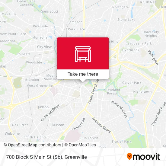 700 Block S Main St (Sb) map