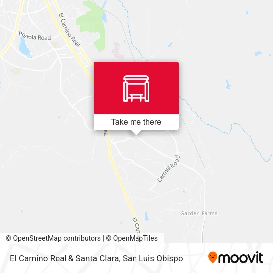 El Camino Real & Santa Clara map