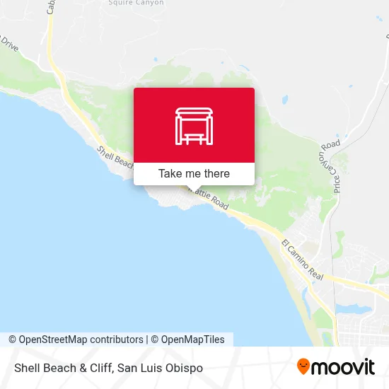 Shell Beach & Cliff map