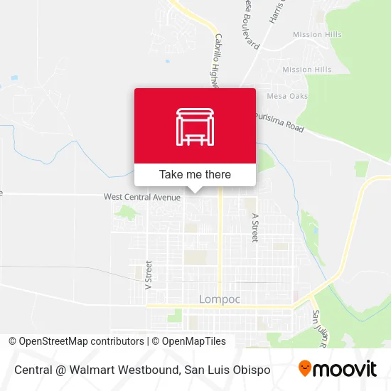 Mapa de Central @ Walmart Westbound
