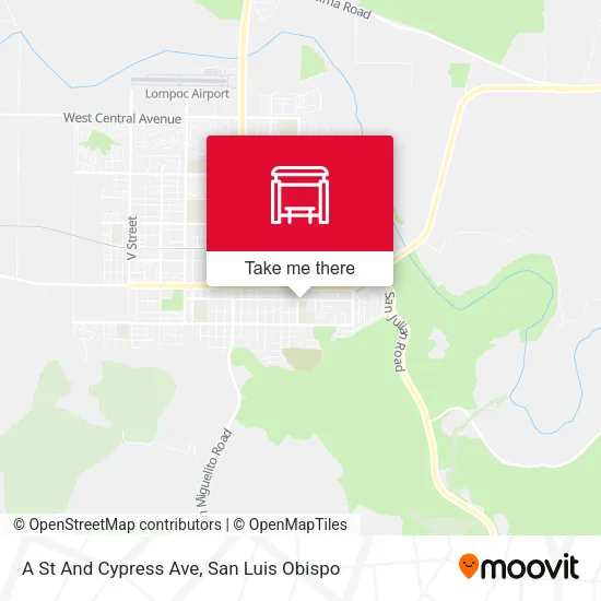 Mapa de A St And Cypress Ave