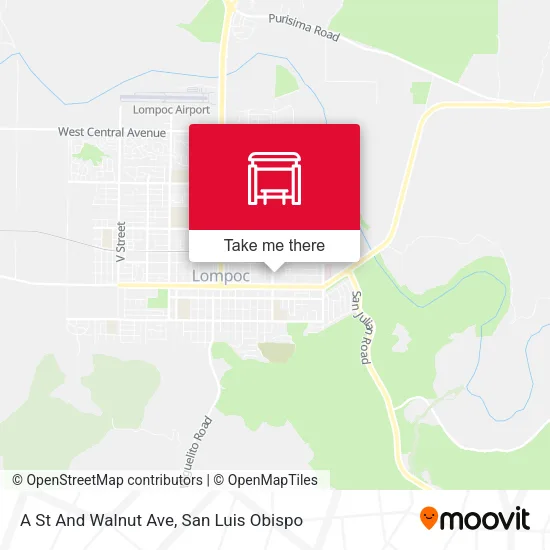 Mapa de A St And Walnut Ave