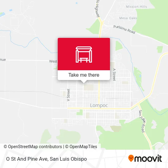 Mapa de O St And Pine Ave
