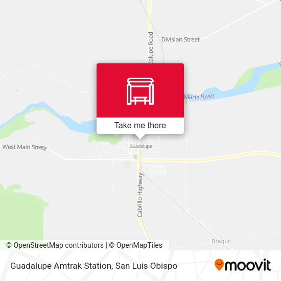 Guadalupe Amtrak Station map