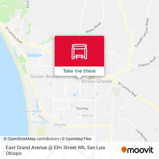 East Grand Avenue @ Elm Street Wb map