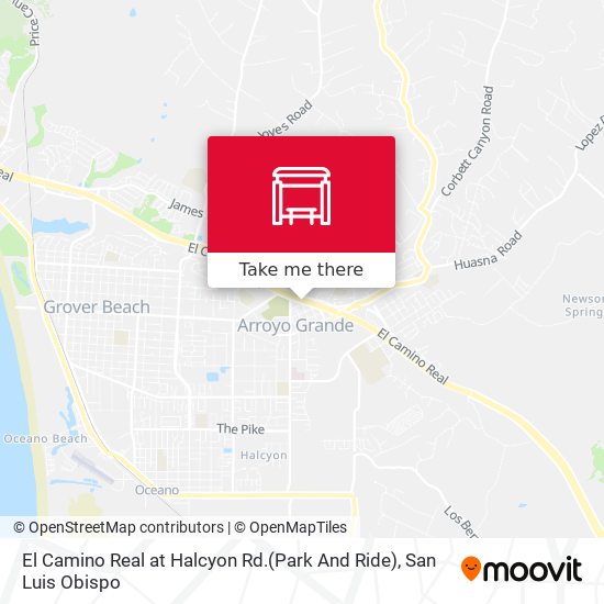 El Camino Real at Halcyon Rd.(Park And Ride) map