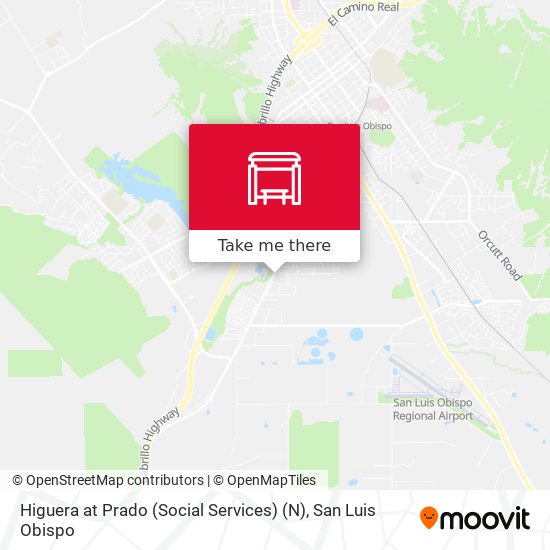 Higuera at Prado (Social Services) (N) map
