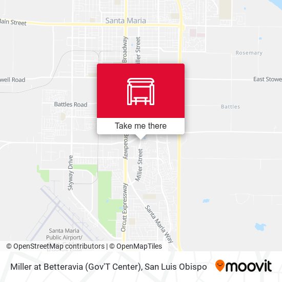 Mapa de Miller at Betteravia (Gov'T Center)