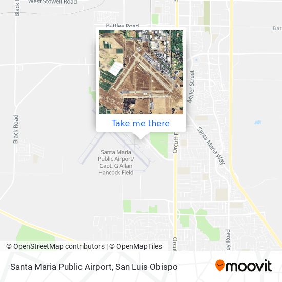 Santa Maria Public Airport map