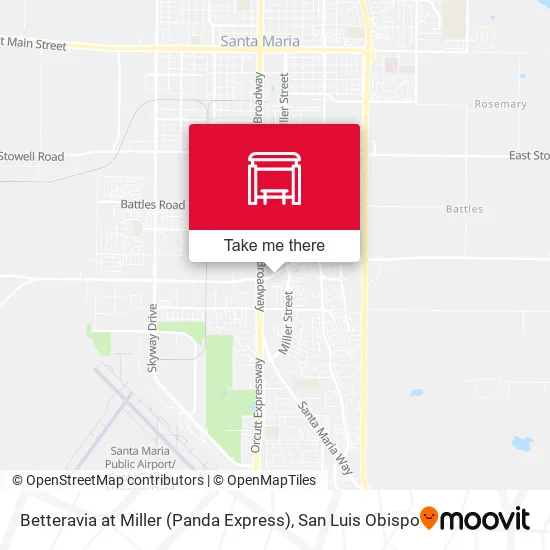 Betteravia at Miller (Panda Express) map