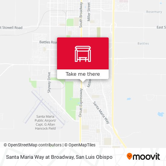 Santa Maria Way at Broadway map