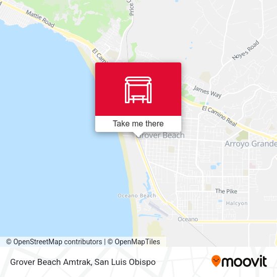 Grover Beach Amtrak map