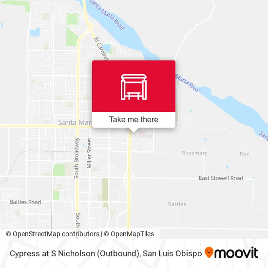Mapa de Cypress at S Nicholson (Outbound)
