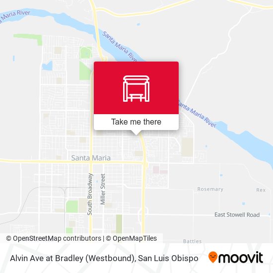 Alvin Ave at Bradley (Westbound) map