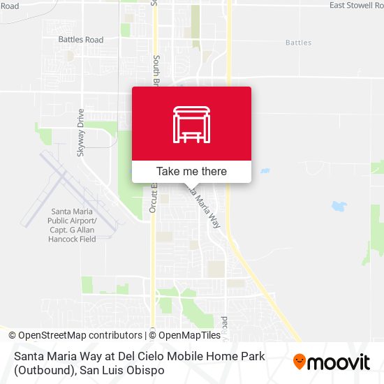 Santa Maria Way at Del Cielo Mobile Home Park (Outbound) map