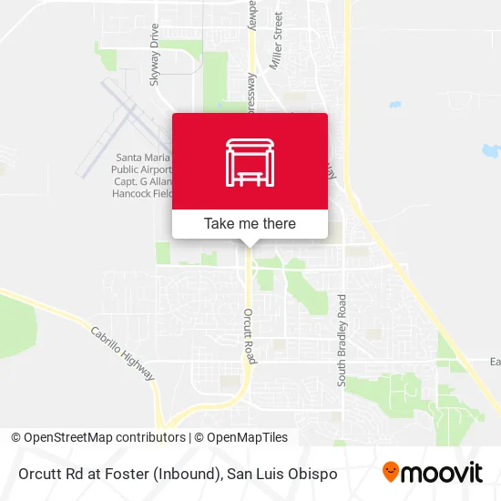 Mapa de Orcutt Rd at Foster (Inbound)