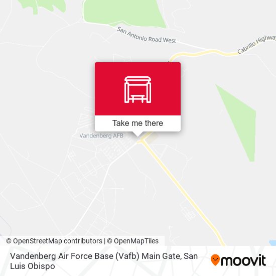 Mapa de Vandenberg Air Force Base (Vafb) Main Gate