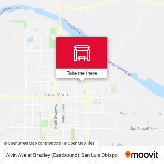 Mapa de Alvin Ave at Bradley (Eastbound)