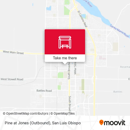 Mapa de Pine at Jones (Outbound)