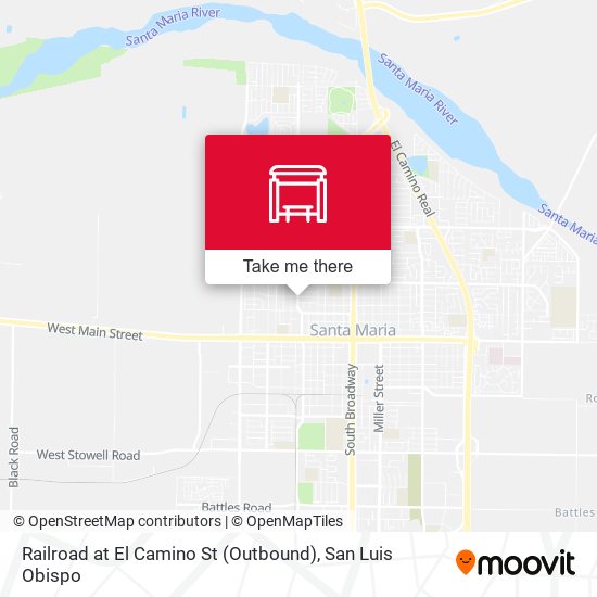 Railroad at El Camino St (Outbound) map