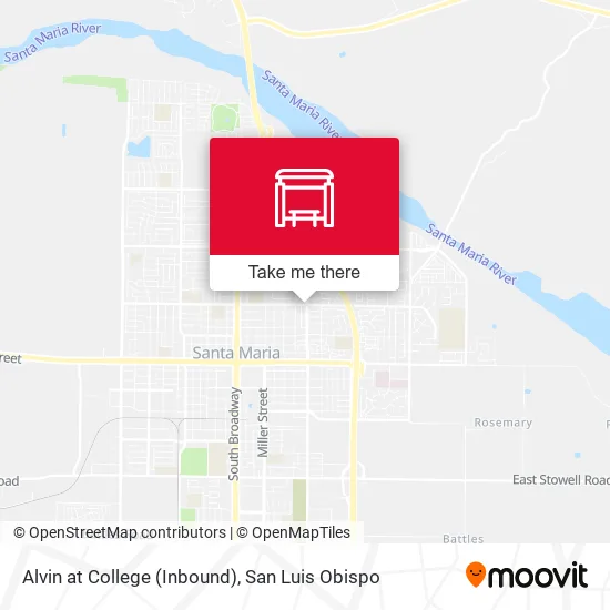 Mapa de Alvin at College (Inbound)