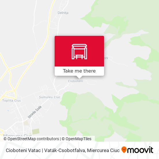 Cioboteni Vatac | Vaták-Csobotfalva map