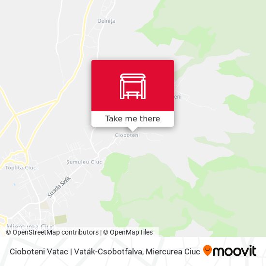 Cioboteni Vatac | Vaták-Csobotfalva map