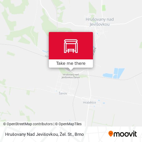 Hrušovany Nad Jevišovkou, Žel. St. map