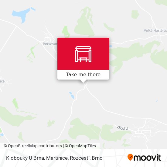 Klobouky U Brna, Martinice, Rozcestí map