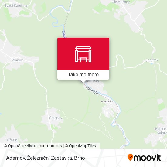 Adamov, Železniční Zastávka map