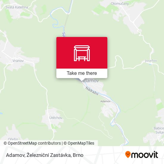 Adamov, Železniční Zastávka map