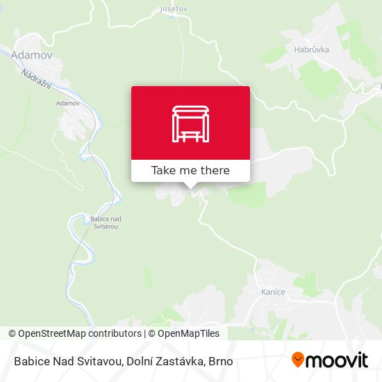 Babice Nad Svitavou, Dolní Zastávka map