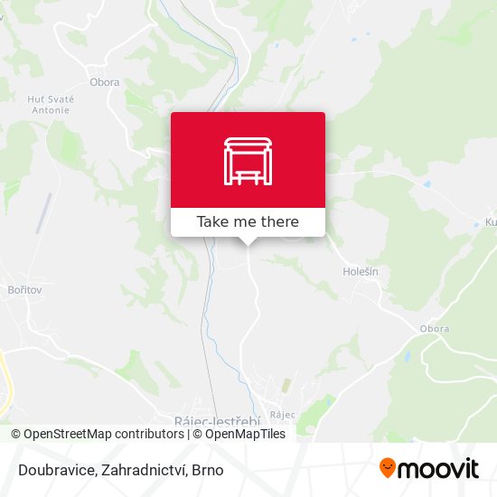 Doubravice, Zahradnictví map