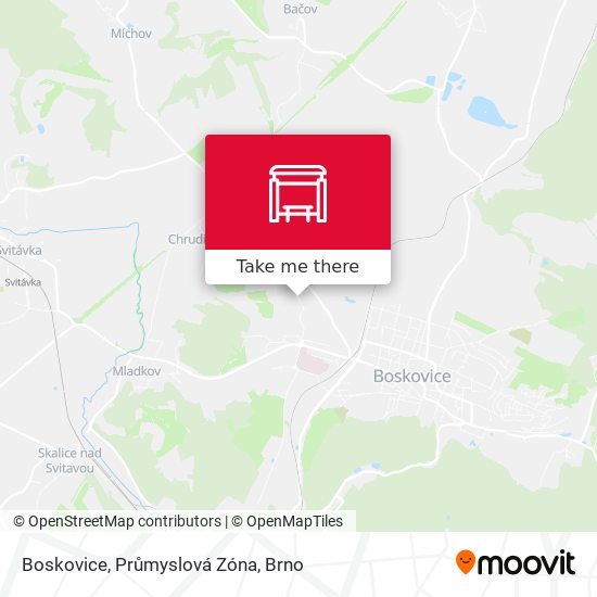 Boskovice, Průmyslová Zóna map