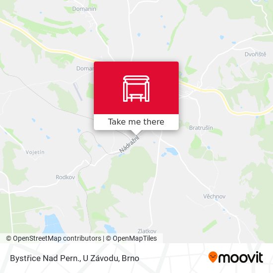 Bystřice Nad Pern., U Závodu map