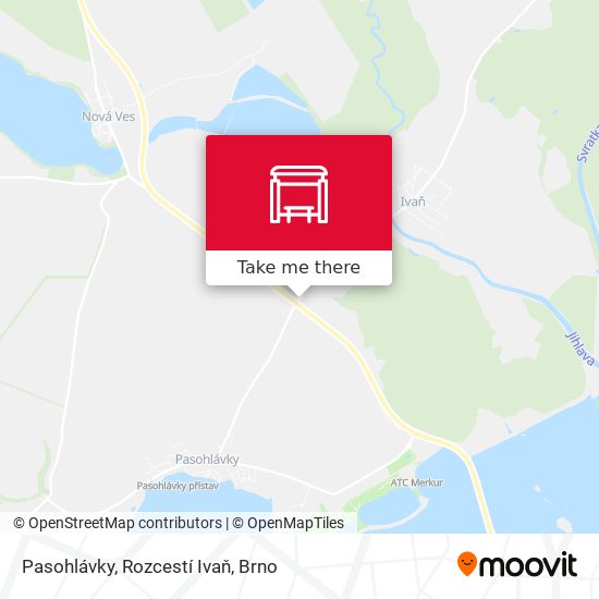 Pasohlávky, Rozcestí Ivaň map