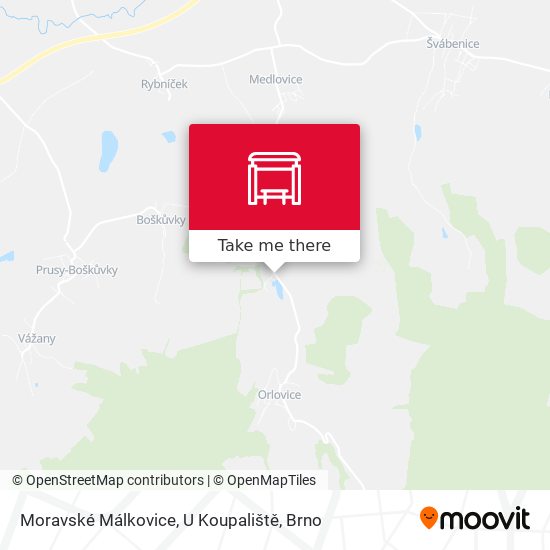 Moravské Málkovice, U Koupaliště map