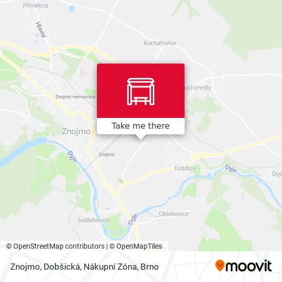 Znojmo, Dobšická, Nákupní Zóna map