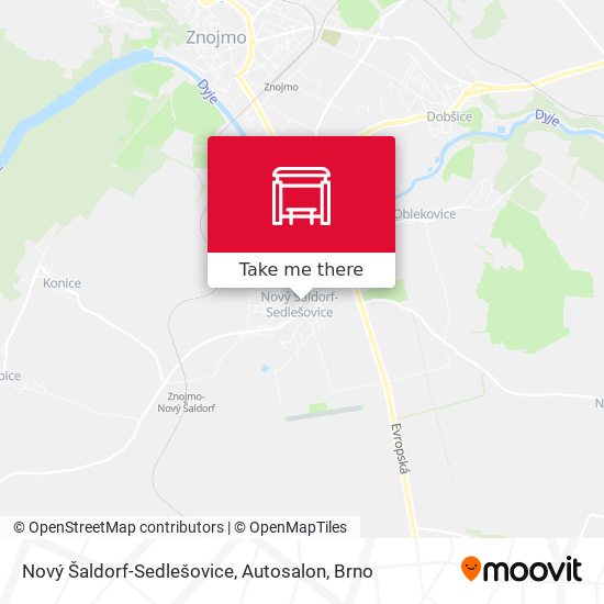 Nový Šaldorf-Sedlešovice, Autosalon map