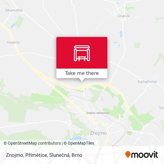 Znojmo, Přímětice, Slunečná map