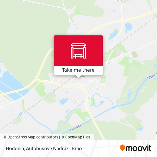 Карта Hodonín, Autobusové Nádraží