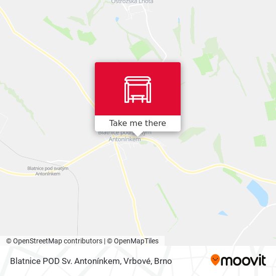 Blatnice POD Sv. Antonínkem, Vrbové map