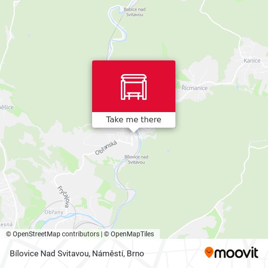 Bílovice Nad Svitavou, Náměstí map