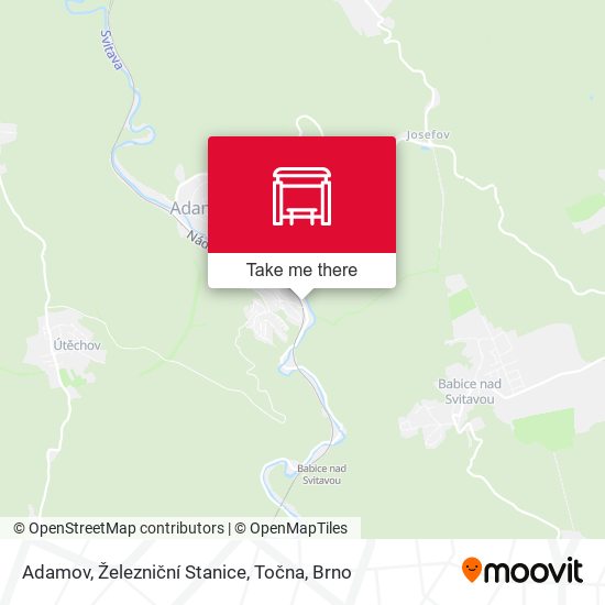 Adamov, Železniční Stanice, Točna map