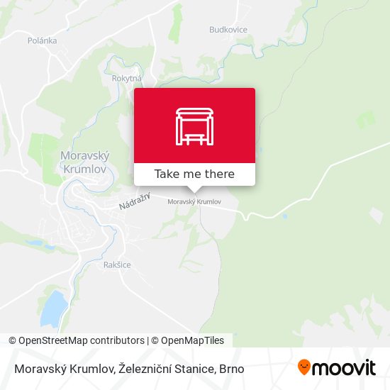 Moravský Krumlov, Železniční Stanice map