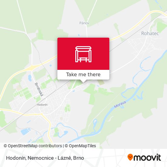 Hodonín, Nemocnice - Lázně map