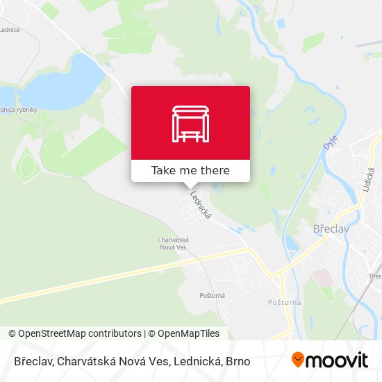 Břeclav, Charvátská Nová Ves, Lednická map