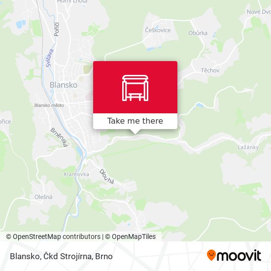 Blansko, Čkd Strojírna map